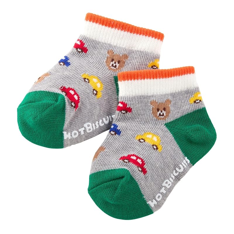 [MIKIHOUSE HOT BISCUITS] Low-cut socks pack for boys and girls, baby and kids clothing, multi-color, size 15 (15-17cm), 74-9637-141