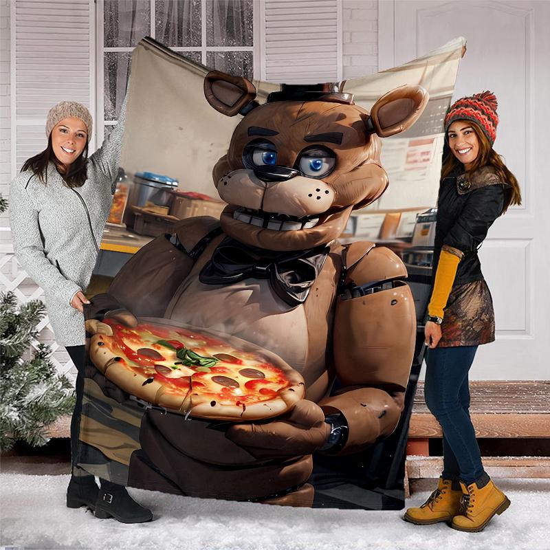 Five Nights At Freddy's Theme Printed Blanket - Perfect for Couch, Bed, Travel & Outdoor Use | Machine Washable, Cozy & Durable.