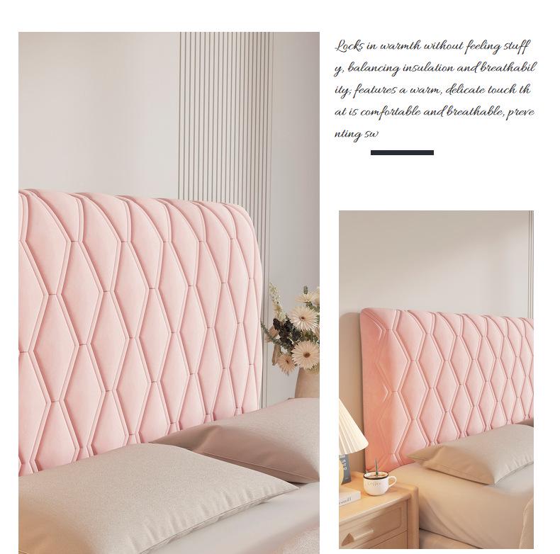 Lux Quilted Bed Headboard Cover: Thick, Soft Padding for Wood Backrest – Universal, All-Season Dust Cover.