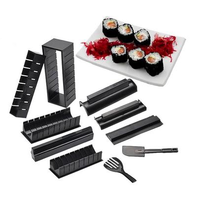 10pcs/set Sushi Making Kit DIY Set Rice Roller Mold Roller Cutter Kitchen Cooking Tools