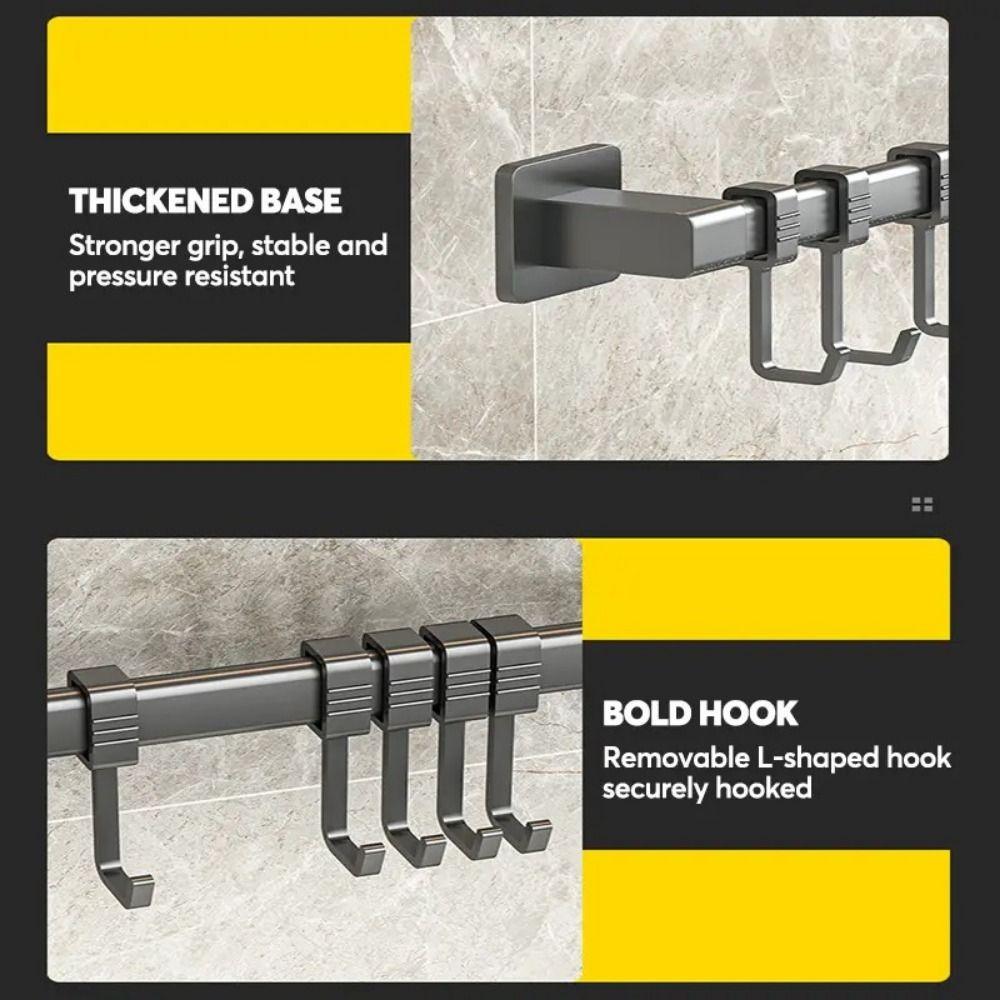 Wandmontage Keukenaakje Verstelbare Ophangstang Nieuwe Opbergplank Pot Lepelhouder