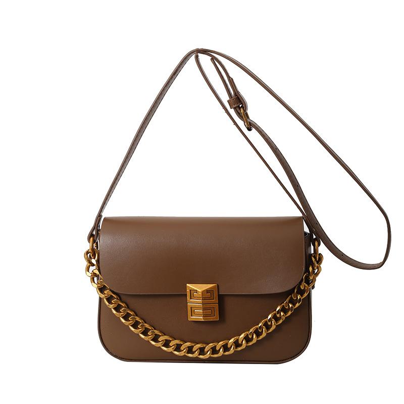 Temperament Commuter Chain Small Bag Women's 2025 Spring New Versatile Messenger Bag Small Square Bag Texture