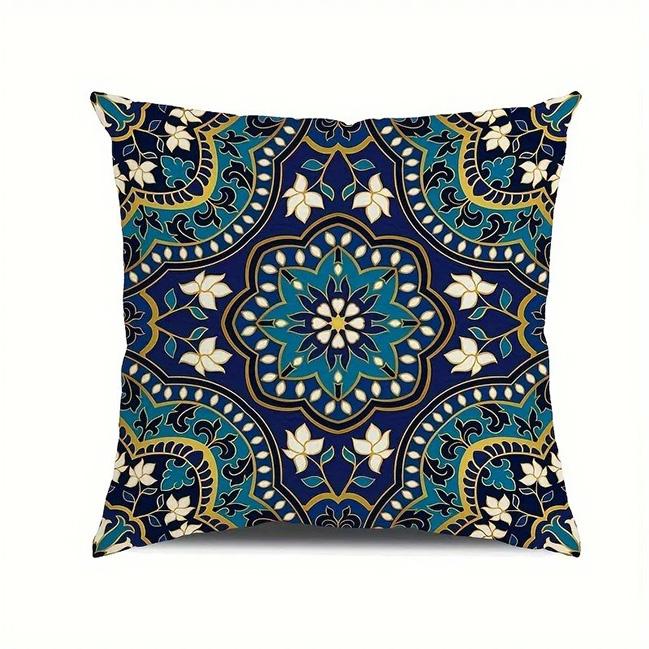 Home Decor Exquisite Ethnic Pattern Decorative Pillow Covers Pattern Cushion Cover Suitable for Sofa Bedroom Car Pillow Cover