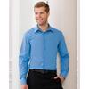 Russell Collection Mens Long Sleeve Poly-Cotton Easy Care Tailored Poplin Shirt
