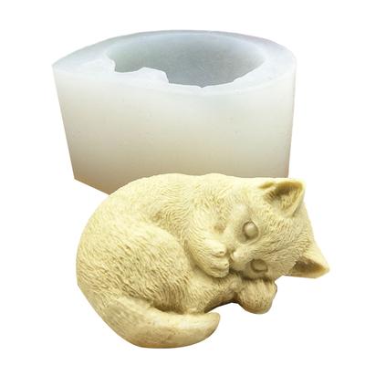 Silikon Katzenform Niedliche Katze Seifenform für Kerzen Mousse Kuchenform 3D Cartoon Katze Epoxidform DIY