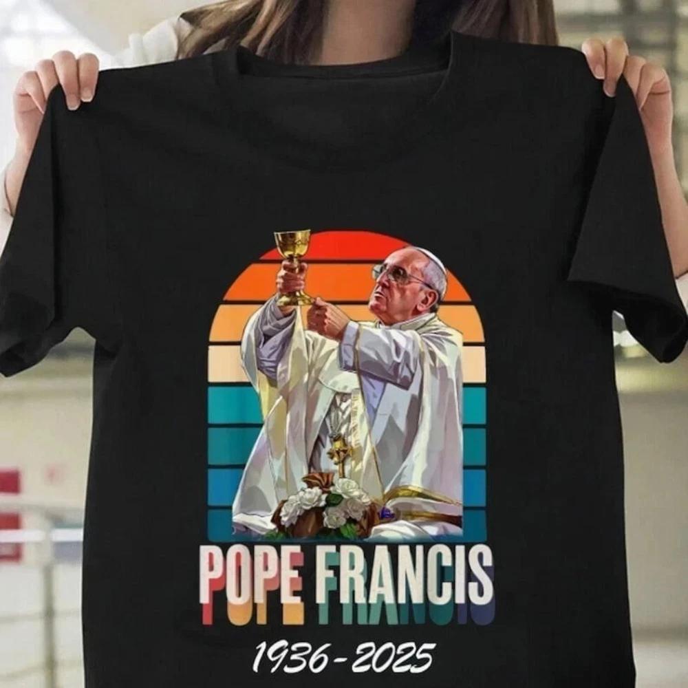 100% cotton TOPS UNISEX TEES MENS WOMENS RIP Pope Francis, Thank You Father Memorial Tribute 1936-2025 Shirt