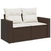 VidaXL Garden Lounge Set with Cushions 10 Pcs, Patio Sofas, Furniture Set, Outdoor Terrace Furniture, Brown 3219423