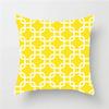 Geometric Cushion Covers Yellow Plaid Stripes Print Pillow Case For Home Chair Sofa Decoration Pillowcases 45cm*45cm