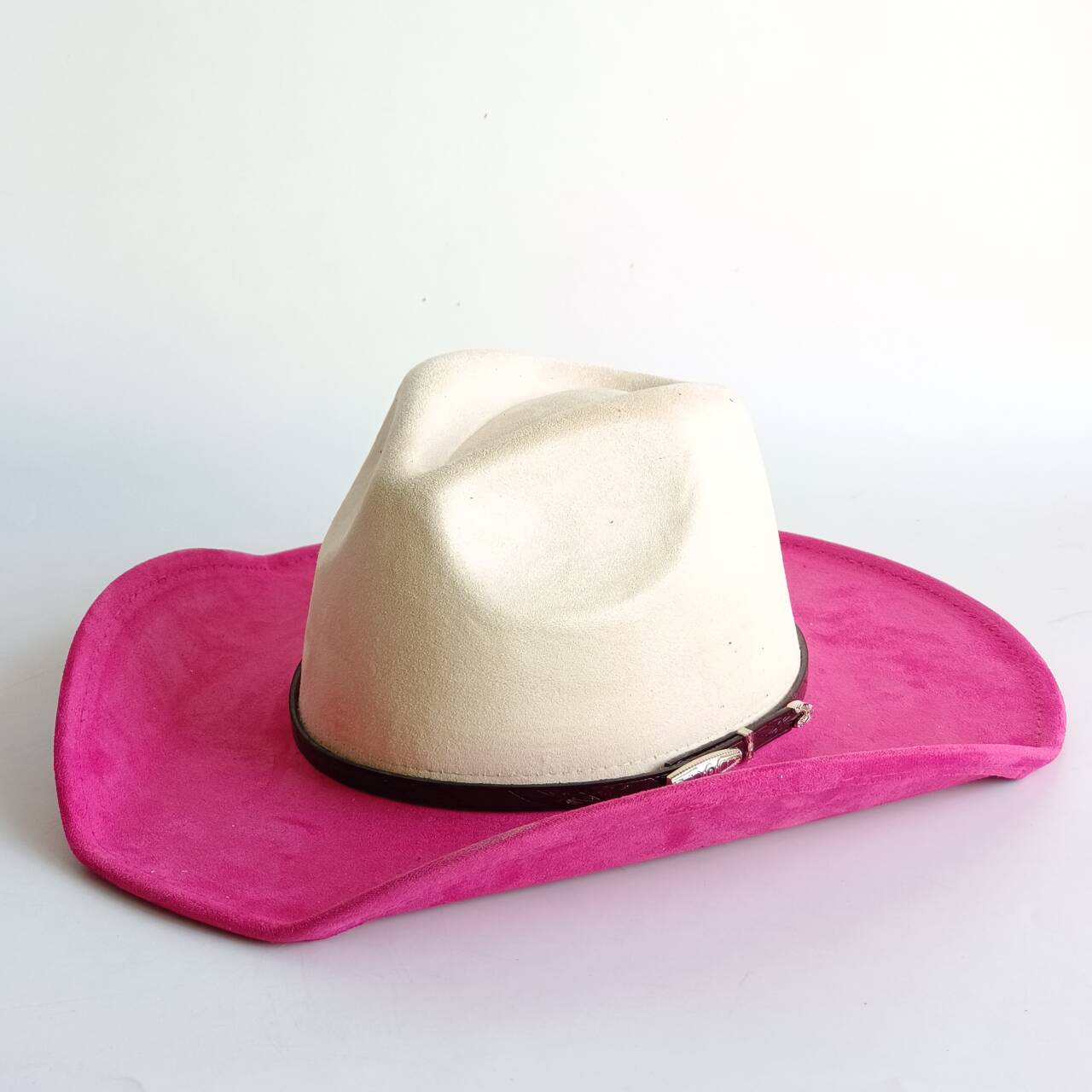 

Western cowboy style suede patchwork wide-brimmed hat parties riding and Mexican-style Panama hats chapéu M56-58CM
