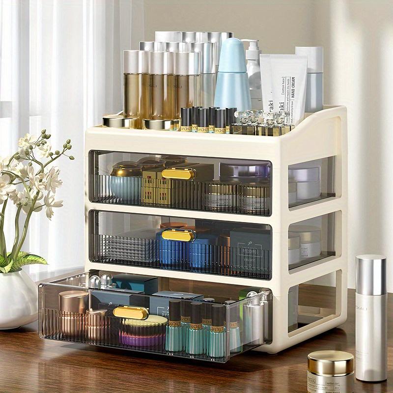 1 Stück Kosmetikregal Multifunktionale Schreibtisch-Schubladenaufbewahrungsbox Haushalt Staubdicht Große Kapazität Make-up-Box