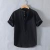 Summer Men's Comfortable Breathable Solid Color Short-Sleeved Casual Men's Short-Sleeved Shirt