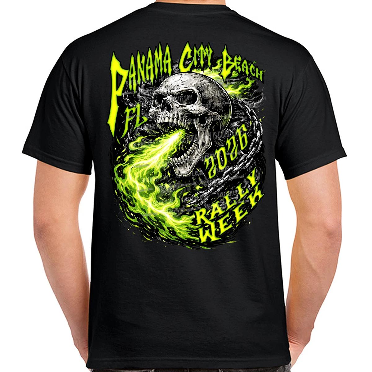 T-Shirt 2026 Panama City Beach Rally Week Fire Breather No Harley XXXXL