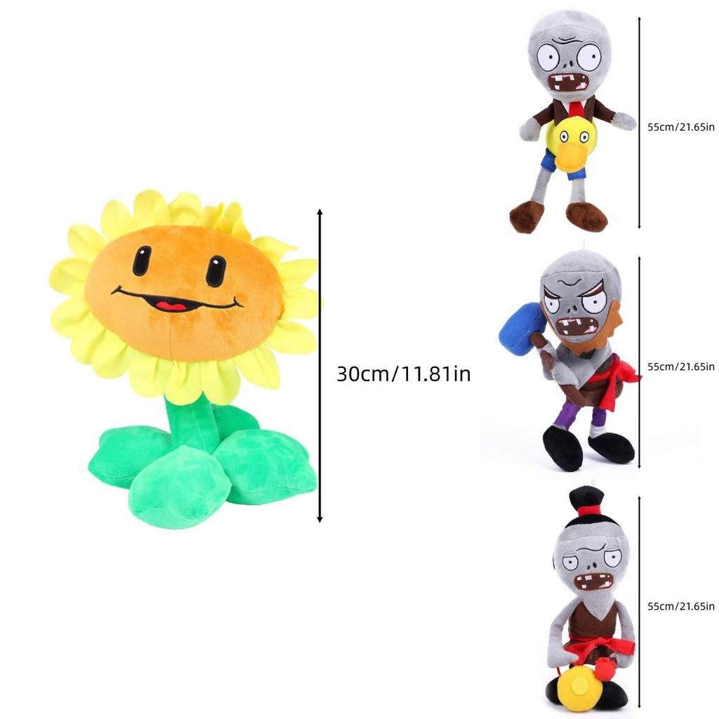 Plants Vs. Zombies New Plush Toy Cartoon Zombie And Plant Game Character Characters)