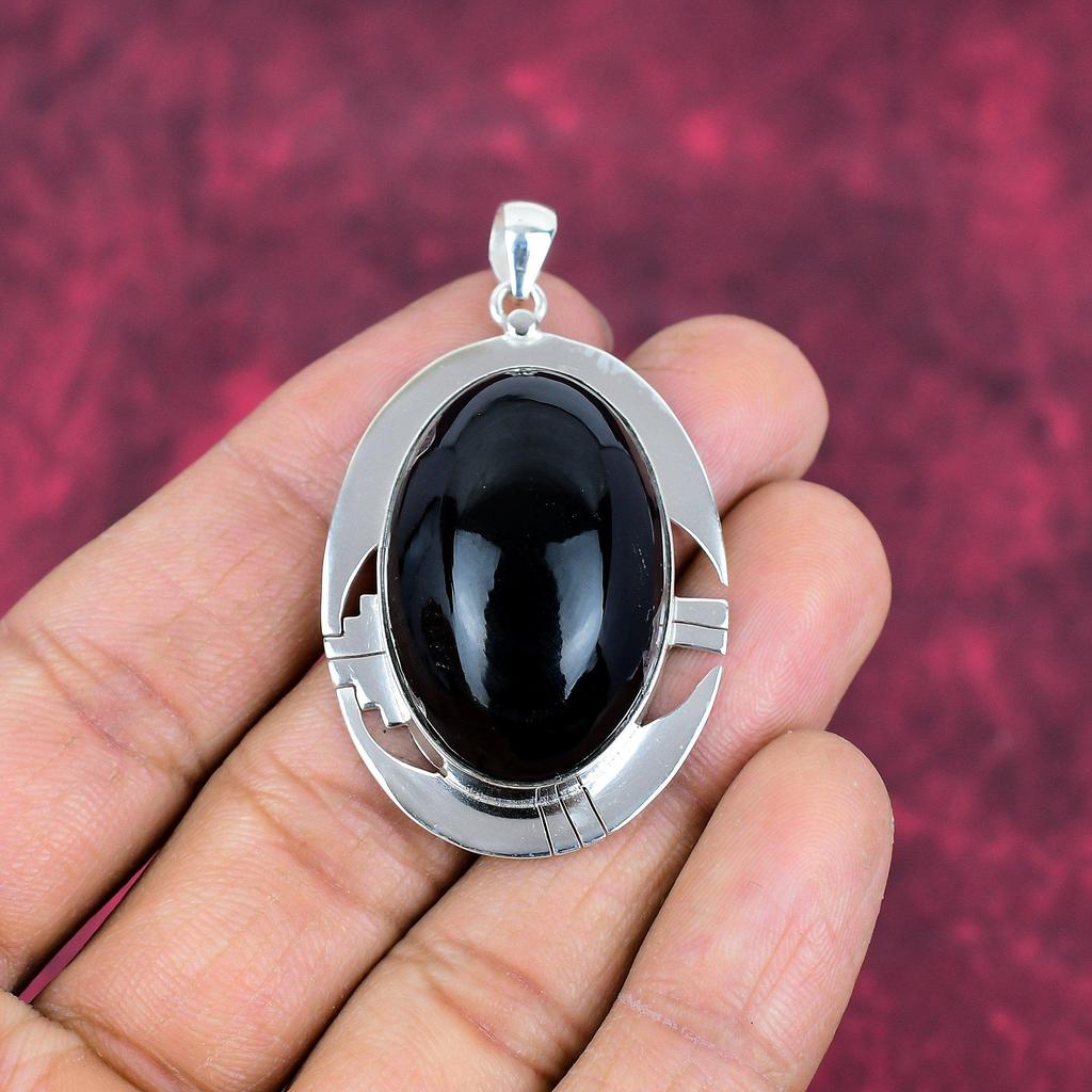 Obsidianauge 925 Sterling Silber Anhänger, handgefertigter Edelstein Anhänger Schmuck, Geschenke für Frau Brandneuer Anhänger