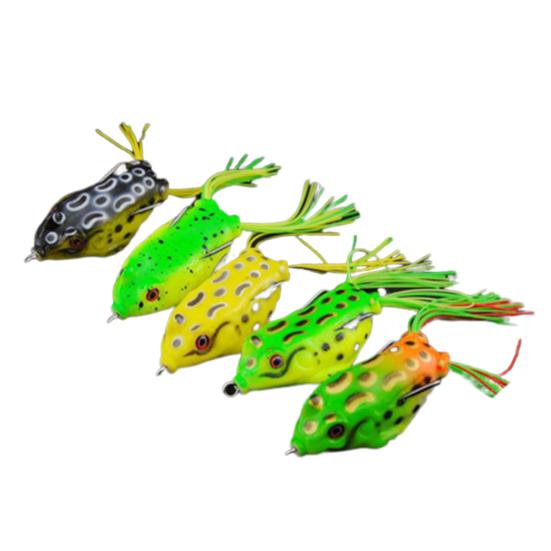 

5 шт./компл. 6 см Рыбалка Искусственная Реалистичная Приманка Воблер В форме лягушки Рыбная приманка