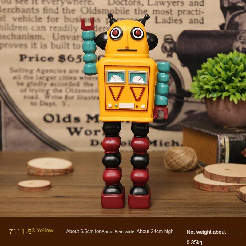 

Американский ретро-робот модель орнамент дома гостиная тумба под телевизор винный шкаф украшение окна поделки светло-серый