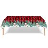 Plastic Christmas Tablecloth Bronzing Snowman Snowflake Disposable Tablecloths Disposable Table Decoration Table Cover Christmas