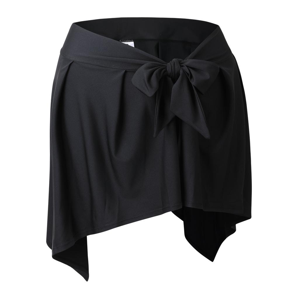MCNSPORTS Women'S Cover-Up Flare Tie Skirt Black
