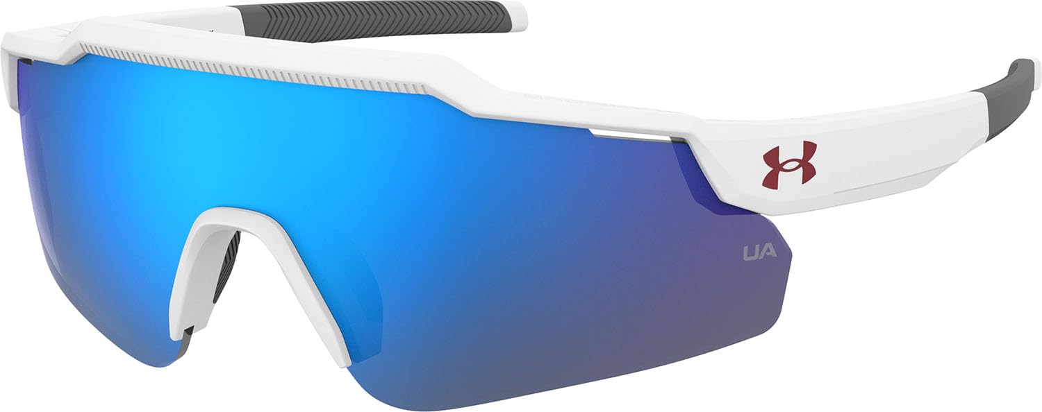 

Under Armour Junior Sunglasses UA LEVELUP Shield Type TR90 Frame Lens Vent Kids Matte White Blue 99 JR-99