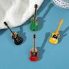 Pack of 4 Musical Instrument Badge Cute Cartoon Guitar Brooches Lapel Pins Musical Festival Accessories for Coat Hat