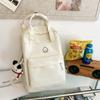 Japanese Ins Girls Backpack Korean Version of Junior High School Student Schoolbag Women's Large-capacity Solid Color Nylon Handbag