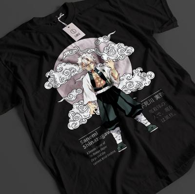 Demon Slayer Shirt Sanemi Shinazugawa T-Shirt Tanjiro KNY Anime Akaza Muzan Tee