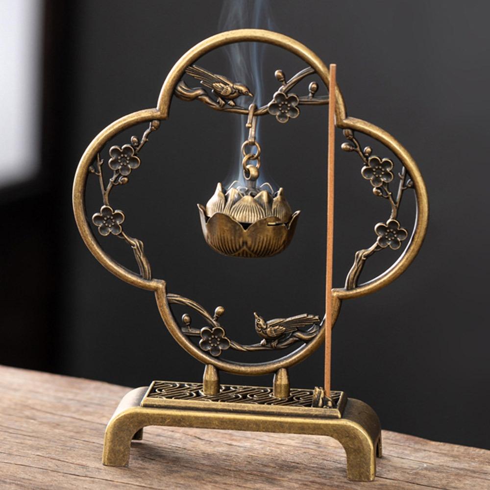 

Благовония из цинкового сплава в китайском стиле для ароматерапии в помещении, креативное сжигание благовоний, подарки 6