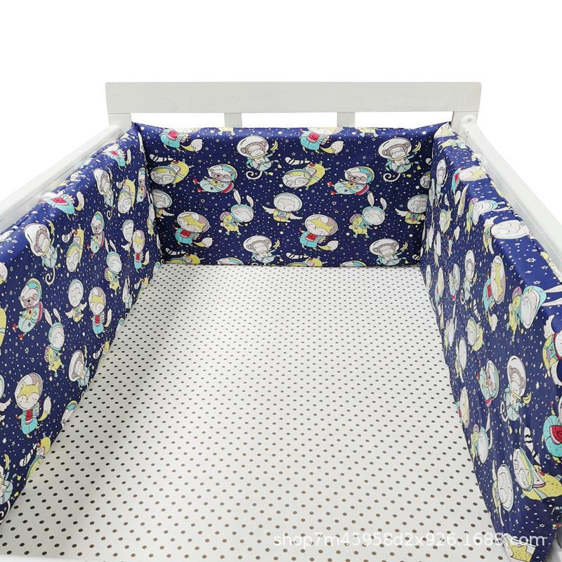 Cotton Baby Anti-Collision Crib Bumper Pad - Removable & Washable, Anti-Pinch Design for Newborns
