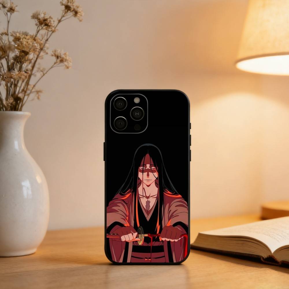 R-Retsu U-Unohana B-Bleachs Phone Case For iPhone 17,16,15,14,13,12,11 Plus,Pro Max,XS,Soft Silicone Black Cover