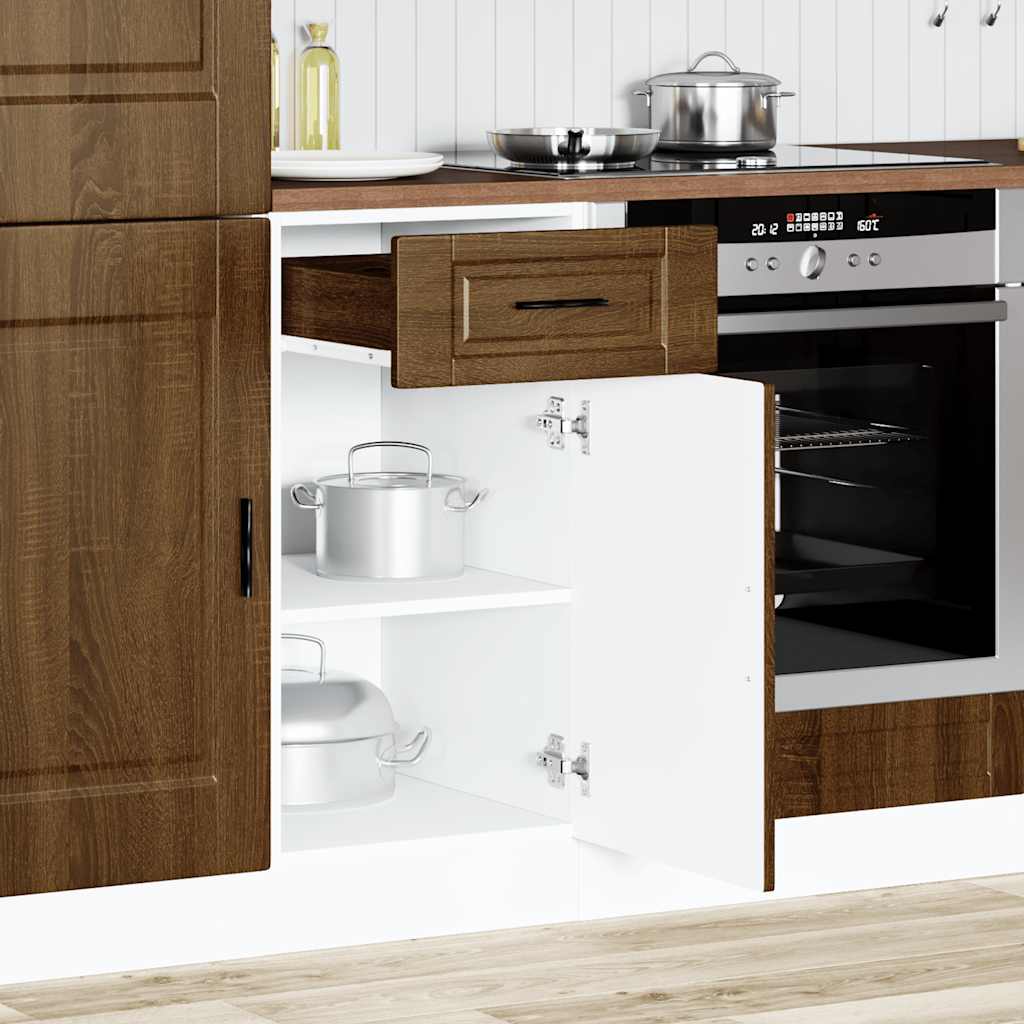 Vidaxl Kitchen Base Cabinet, Porto, Brown Oak
