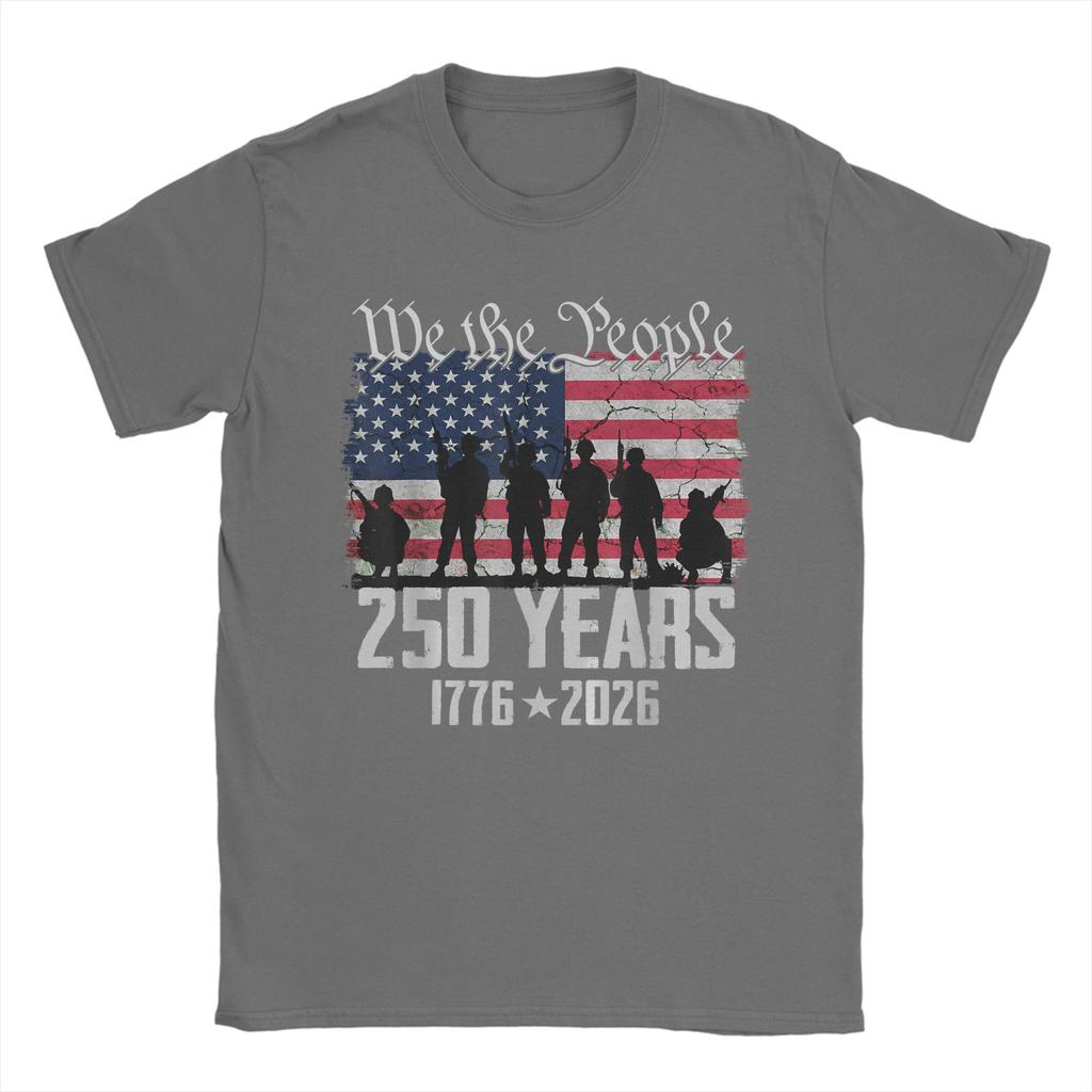 Flag Vintage 250 Years American 1776 2026 250th Usa Birthday Cotton TShirt For Couple Beach Y2k Fun TShirts Novelty Tee Shirt
