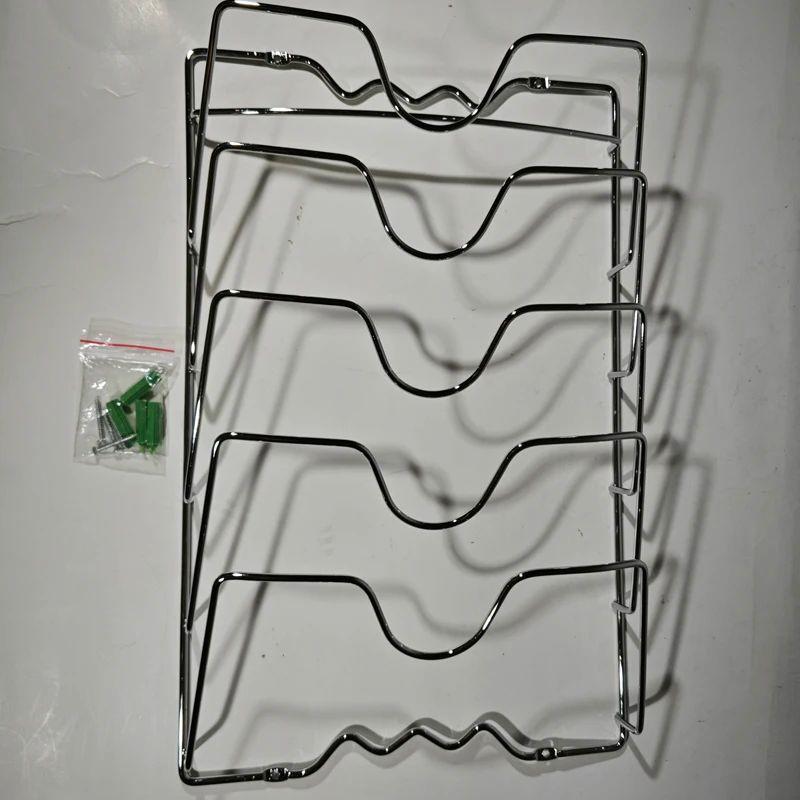 1 Stück Küchenzubehör Edelstahl Topfdeckelablage Küchenorganizer Pfannendeckelhalter Ständer Halter Geschirrablage