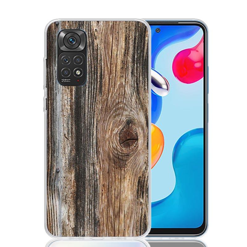 Wood Wooden Pattern Case Phone Cover for Xiaomi Redmi Note 14 13 12S 12 11S 11 11T 11E 10S 10 Pro Plus 5G Trend Fundas Note 13 1