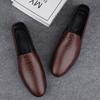 Simple Business Casual Shoes Handmade Leather Loafers Leisure Slip on Footwear Lightweight Moccasins Versatile Man Walking Shoes