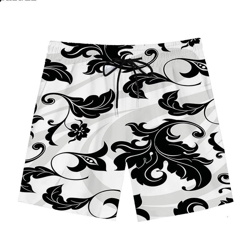 

Мужские спортивные повседневные брюки с 3D-принтом растений, пляжные шорты, облегающие шорты, пляжные шорты, мужские шорты для серфинга 6XL