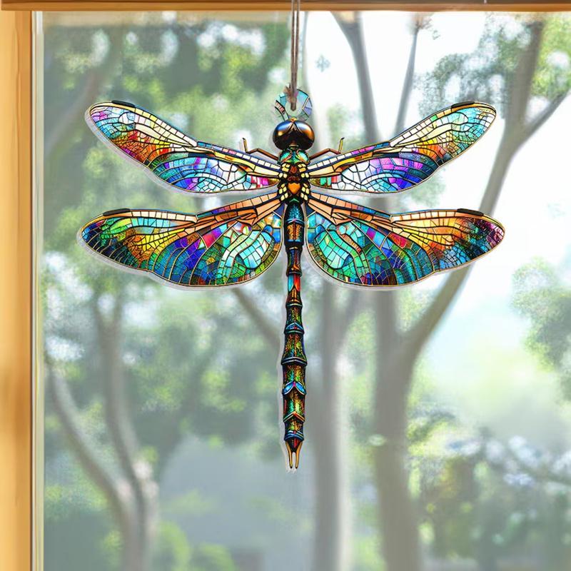 

1pc 1Pc Colorful Dragonfly Acrylic Hanging Ornaments Valentine s Day Decoration, Four Seasons Decoration, Novelty Home Decor 8*8cm