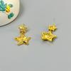 Manufacturer Supply Niche Design Fashion Personality Shining Zircon Star Earrings Light Luxury Earrings Spot