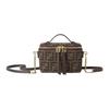 Trousse de toilette avec détail FF Fermeture éclair Tissu jacquard Sac à main pour femme Marron 8BS108-AFPM-F1GL7