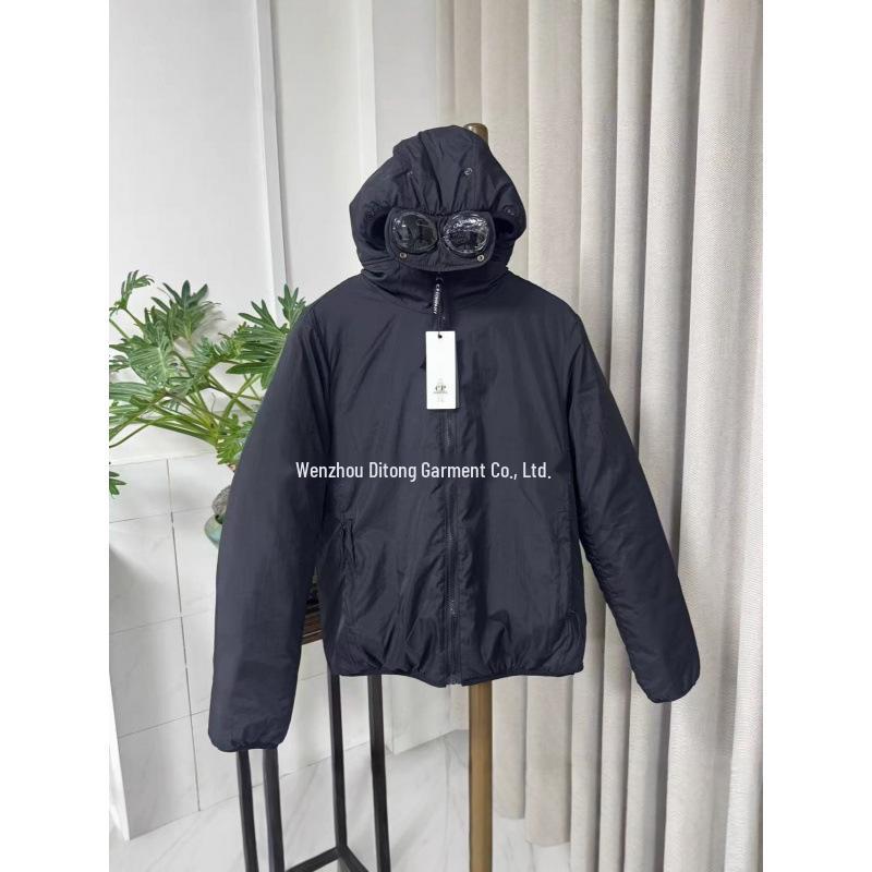 Trendy Brand Hooded Eyewear Jacket with Cotton Padding - Warm and Stylish