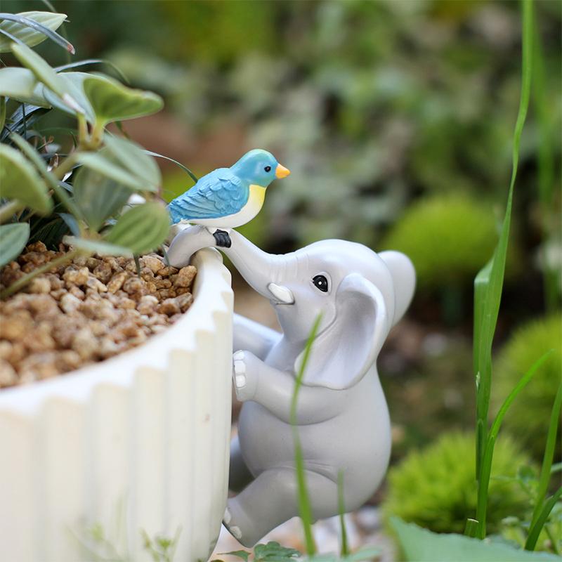 Elephant Pot Hugger For Planters, Climbing Elephant Flower Pot Hugger, Hanging Plant Decoration For Pots, Cute Plant Pot Decor