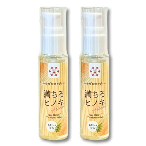 

Kiso Hinoki Toothpaste Gel, Full of Hinoki, 50g, Set of 2, Mint-Free, 100% Natural Ingredients, 99.9% Antibacterial