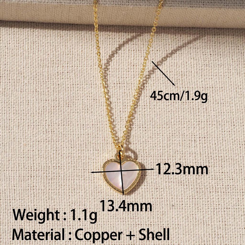 Shell Heart Pendant Gold-Plated Necklace - High-End Feel, Niche Design, Women’s Clavicle Chain
