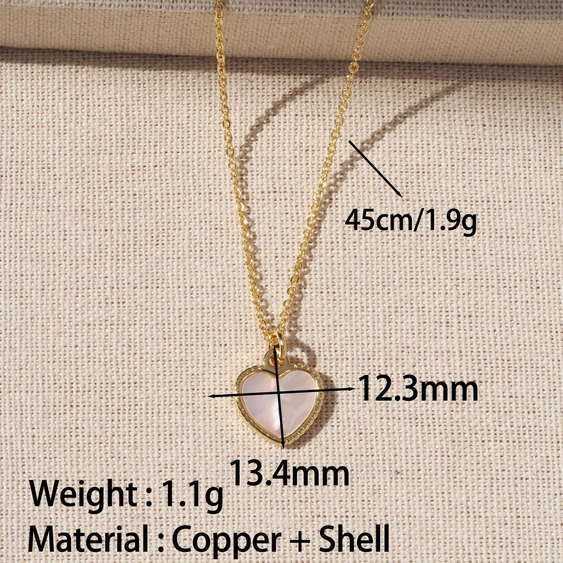 

Подвеска-сердце из ракушки, позолоченная цепочка - Премиальное качество, нишевый дизайн, женская цепочка на ключицы Pendant only, no chain