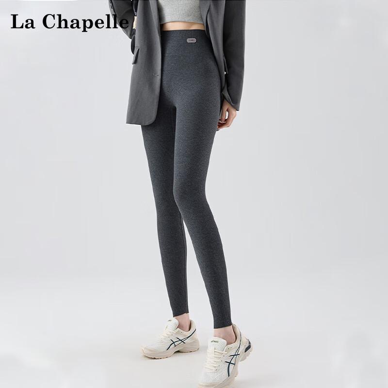 La Chapelle Women's Ribbed High-Waist Cotton Leggings