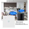 For Tuya-Compatible 1-Gang WiFi Wall Light Switch EU 86 Type Tempered Glass Panel Real-Time and Multi-Language App Support