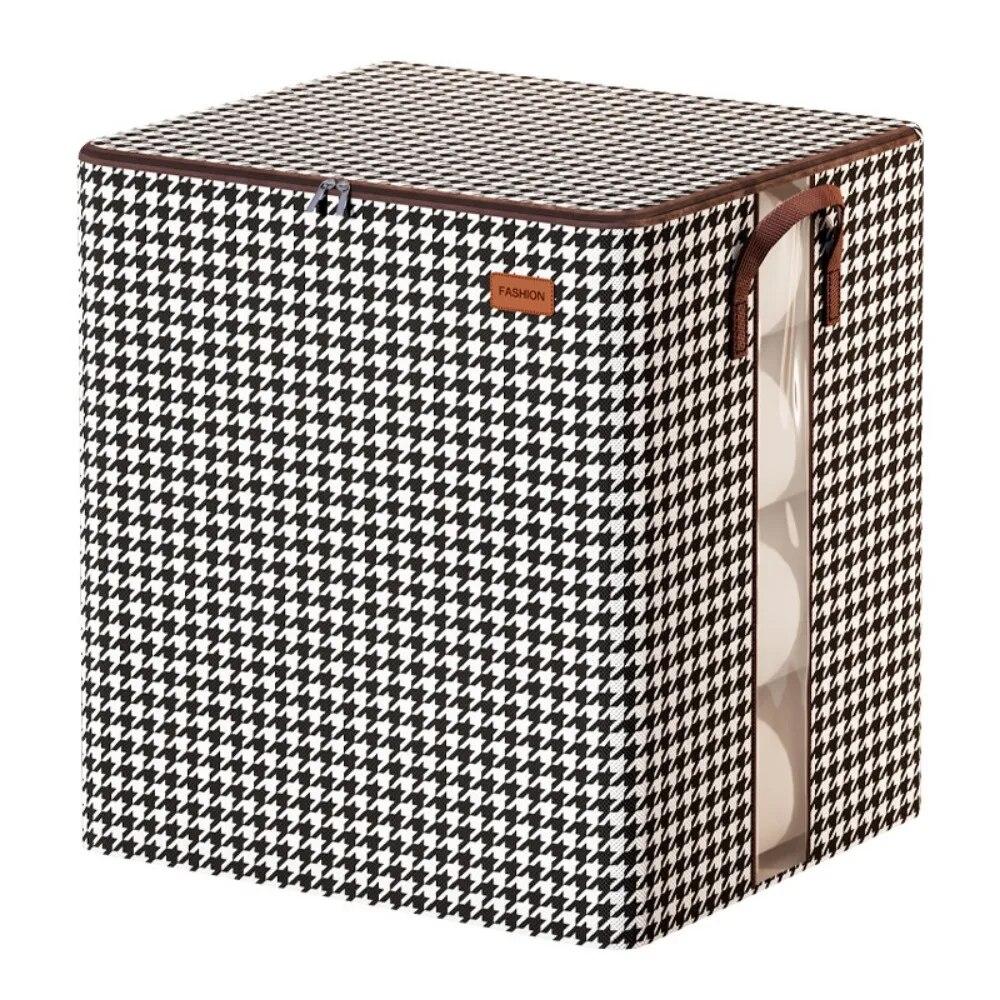 Non-Woven Wardrobe Space Saving Quilt Storage Box Dustproof Organizers Bag House-Moving Bedding Box Travel Storage Organization