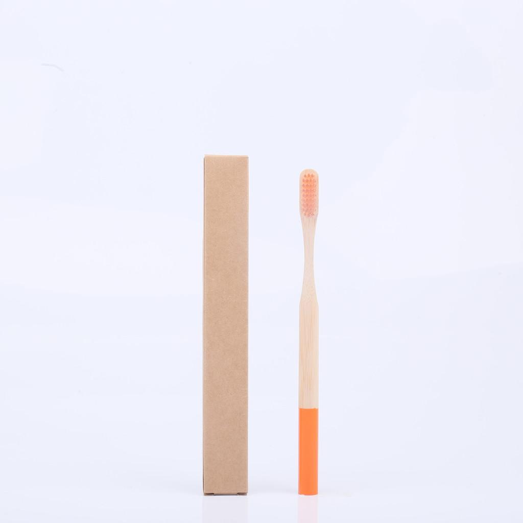 Bamboo Toothbrush Adult Bamboo Charcoal Soft Bristle With Round Handle For Oral Care