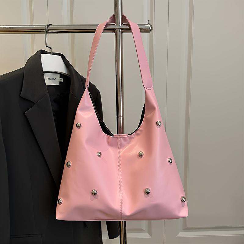Women's Fashion Rivet Shoulder Bag Tote Bag