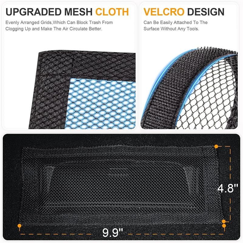 2 Pcs For Tesla Model Y 3 Highland 2024 Air Vents Cover Under Seat Outlet Protector Anti-Blocking Dust Mesh Interior Accessories