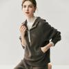 Women's Elegant Hooded Half-Zip Cashmere Sweater - Versatile Knitwear for Autumn/Winter 2026